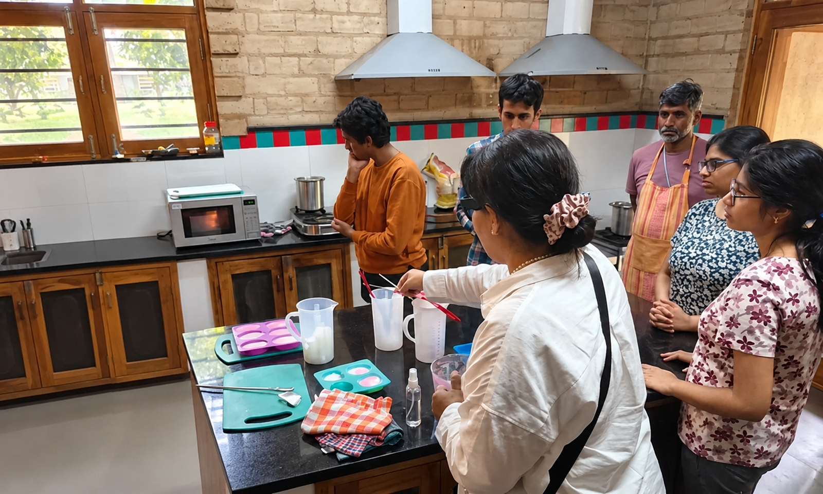 hands on workshop in a modern kitchen